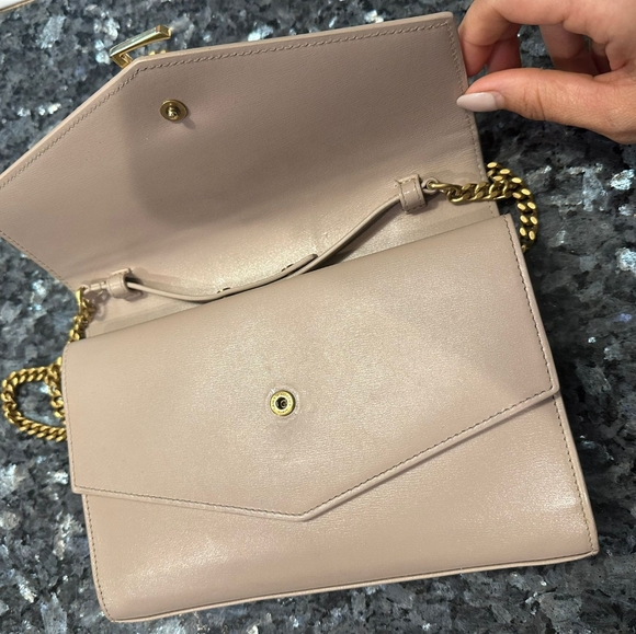 Saint Laurent Supplice Dbl V Flap Woc Gold - Picture 4 of 10